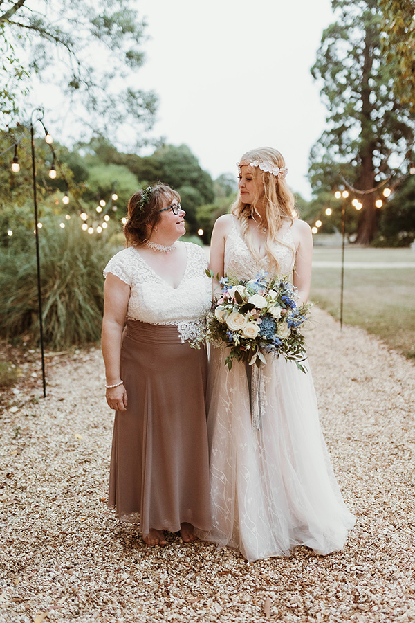 Marina and Alicia after the handfasting ceremony
